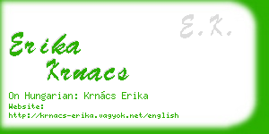 erika krnacs business card
